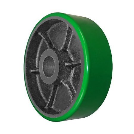 DURASTAR Wheel; 10X3 Polyurethane|Steel (Green|Black); 1-15/16 Plain Bore 1030PU86G